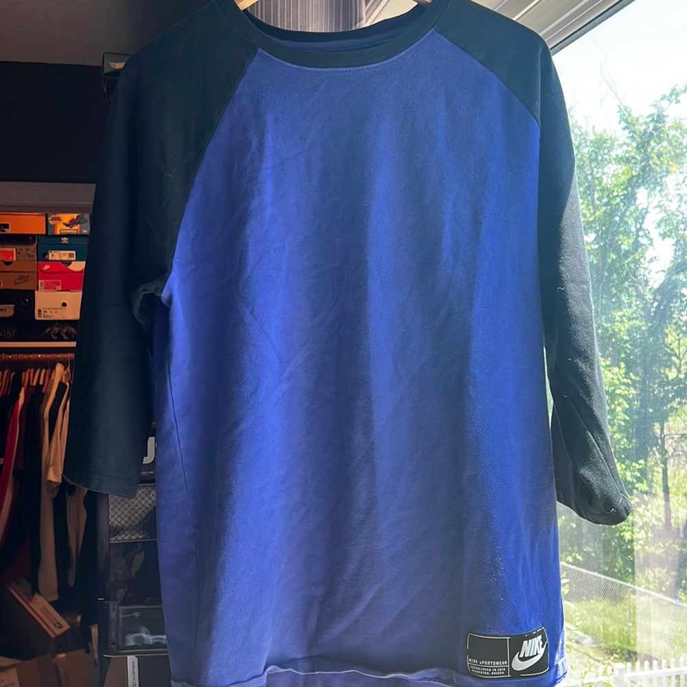 Nike baseball t shirt 3/4 length sleeves Mens large athletic fit